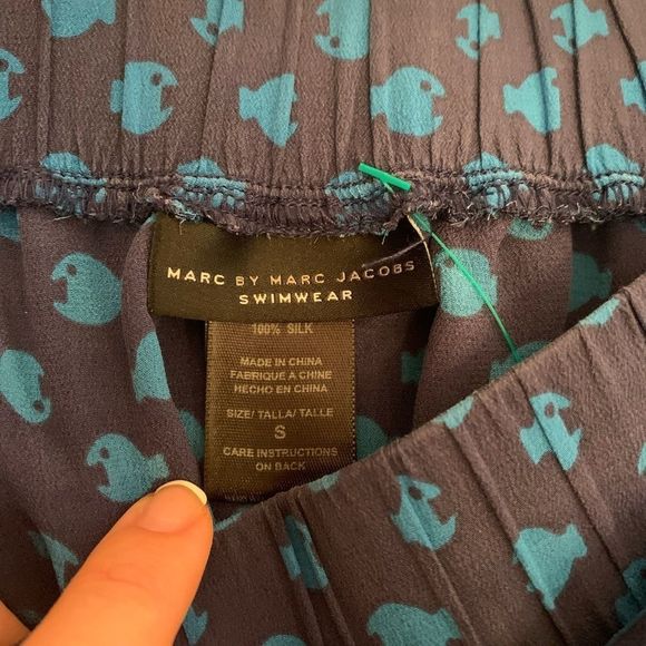 [Marc Jacobs] Blue Silk Swim Skirt - Size Small - Picture 3 of 4
